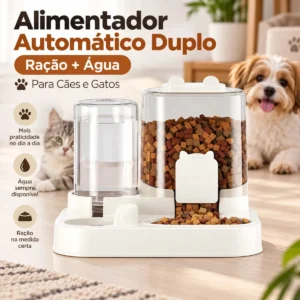 Alimentador Comedouro e Bebedouro Automático Duplo Ração e Água Ricapet com Filtro