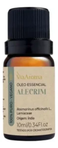 Óleo Essencial de Alecrim 100% Puro Via Aroma 10ml Tratamento Capilar Antiqueda e Crescimento