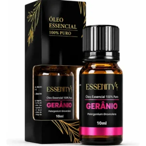 Óleo Essencial de Gerânio 100% Puro Natural Vegano Essenity 10ml para Aromaterapia e Pele