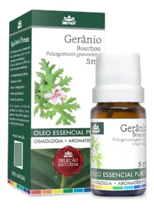Óleo Essencial Gerânio Bourbon WNF 5ml 100% Puro para Aromaterapia e Estética