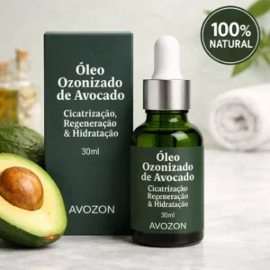 Óleo De Abacate Avocado Ozonizado 30ml Avozon Hidratante e Regenerador Cutâneo