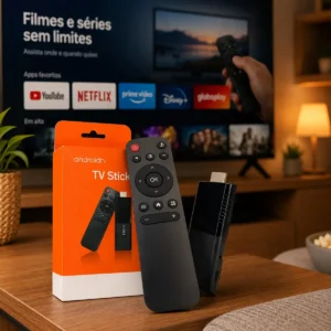 TV Stick 4K Android Chromecast Smart HDMI Wi-Fi Bluetooth 128GB Preto