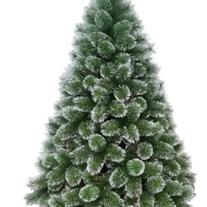 Árvore De Natal Pinheiro Neve 2,10m 500 Galhos Pompom Verde Pontas Nevadas LuvinCo