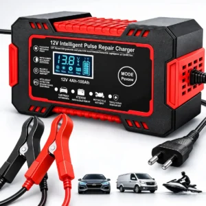 Carregador Inteligente De Bateria Automotiva 12v 6a Bivolt Woosh Recupera 4ah A 100ah