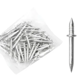 Kit 100 Prego Invisível Rodapé Cabeça Dupla Madeira Concreto Rosca 3mm