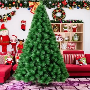 Árvore De Natal Pompom 577 Galhos 2.10m Luxo Grande Cheia Verde