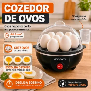 Cozedor De Ovos Elétrico Desligamento Automático A Vapor VYROX Egg Fit 7 Ovos