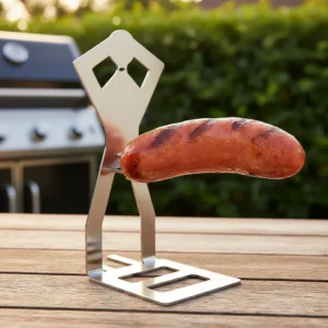 Espetinho Engraçado Divertido Para Queijo Coalho Linguiça Pão De Alho