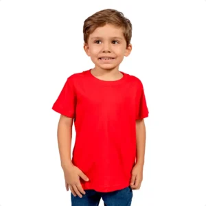 Camiseta Infantil Básica Várias Cores 100% Algodão Tamanhos 2 ao 16